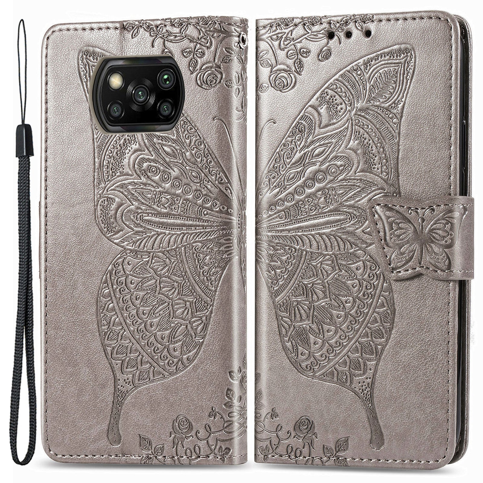 For Xiaomi Poco X3 NFC Poco X3 Poco X3 Pro Imprinted Butterfly Pattern PU Leather Stand Case Magnetic Clasp Phone Wallet Cover For Xiaomi Poco X3 NFC Poco X3 Poco X3 Pro Imprinted Butterfly Pattern PU Leather Stand Case Magnetic Clasp Phone Wallet Cover
